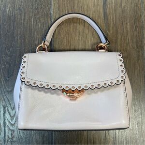 Michael Kors, Rose Gold Scalloped Trim, Mini Satchel Handbag